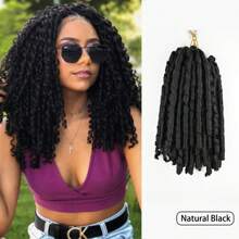柔软钩编发 1 件 30 股/包 合成 Dreadlocs 8 英寸渐变色接发 适合非洲女性 - 二合一直发和编织发造型（8 种颜色，30 股/件） - 彩色 - 查看 17