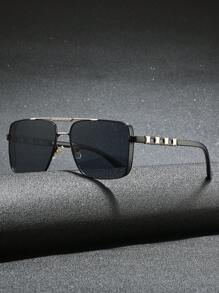 1 副男士金属框方形时尚眼镜，百搭街头风格 - 35050 - 查看 12