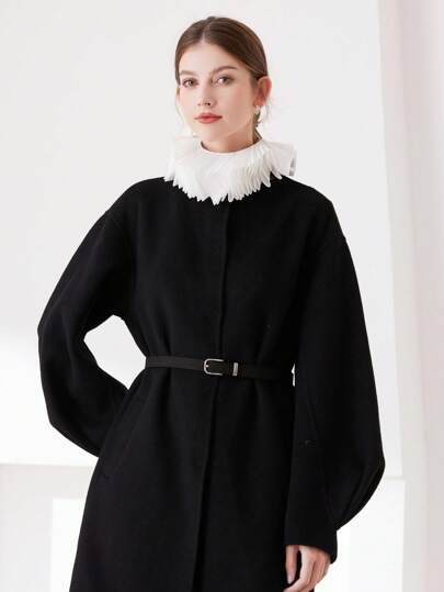 1pc Pleated Versatile Detachable False Collar For Women, Classic & Elegant