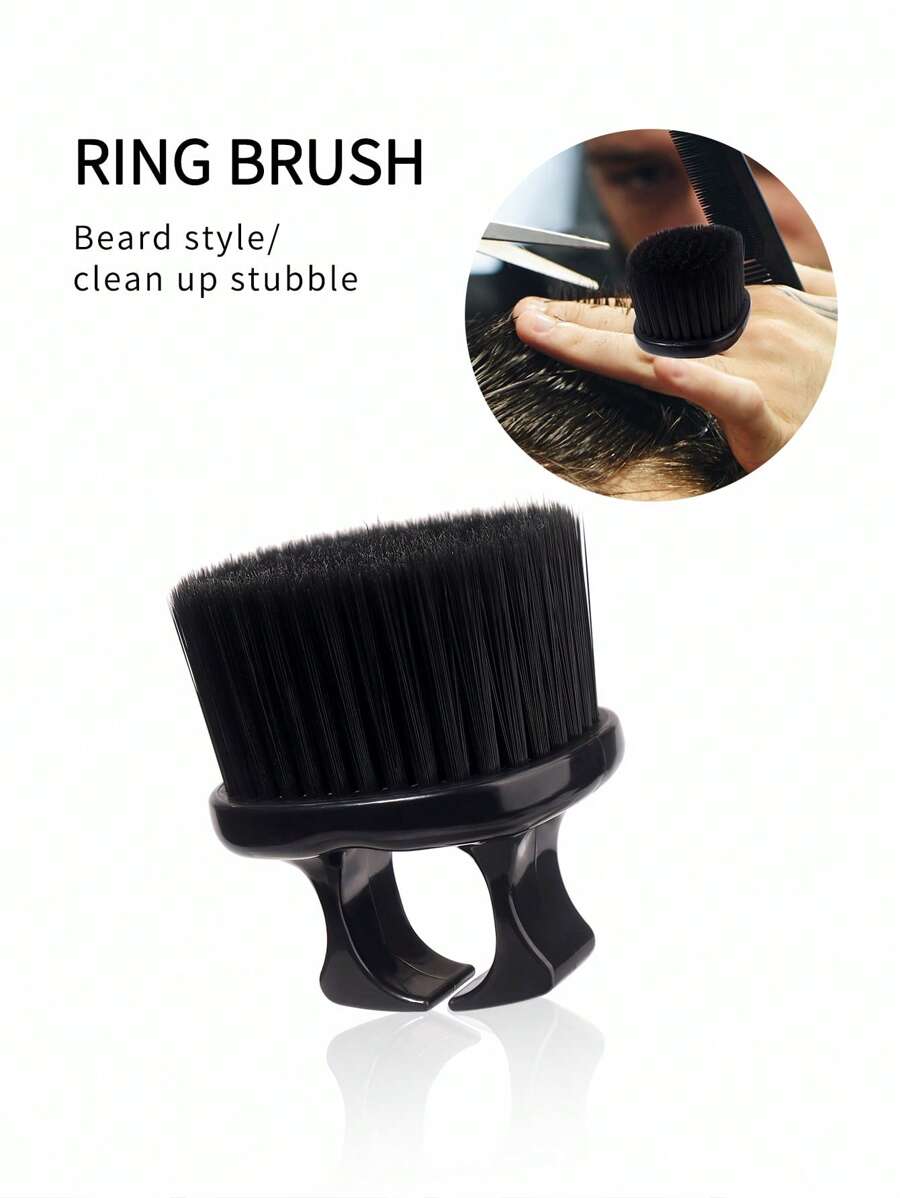 1 件指环除尘清洁刷、光滑胡须刷、男士胡须修饰梳、柔软美发沙龙和家用美发工具，适用于清洁美发沙龙、理发器、胡须、鞋子、尼龙沙龙理发、雕刻和清洁刷，适用于男士胡须、返校、旅行度假必需品、女士发饰