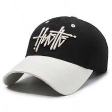 1pc Summer Quick-Dry Baseball Cap, Unisex, Letter Embroidery Contrast Color Design, Lightweight Breathable UV Protection, Street Hip-Hop Style Sun Hat - A - View 16