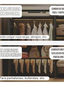 Closets Armables Madera 100cm* 160cm Con 3 Puertas - Multicolor - Ver 8