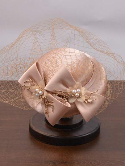 Women's Small Headpiece Vintage British Nobility Style For Evening Dress, Black Veil Wedding Hair Accessories, Shanghai Style Headpiece, Formal Hat, Bridesmaids Hat, Tea Party Hat, Beautiful Hat, Black Hat, White Hat, Pink Hat, Elegant Hat