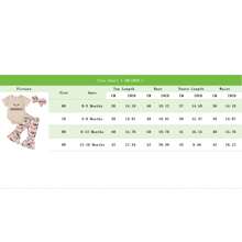 Baby Girls Letter Print Romper  Cow Print Flared Pants Set - 3PC Outfit With Headband For Infants - White - View 2