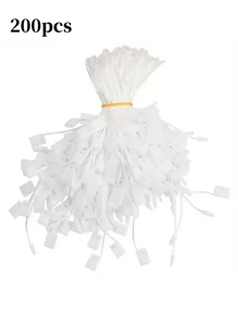 200pcs Polyester Clothes Hang Tag Strings, Durable Suspender Label Cords With Lock Clasps, Suitable For Garment Tags (Assorted Colors)