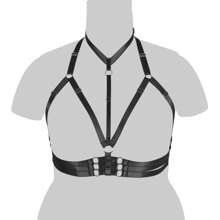 Women Plus Size Harness Strappy Hollow Out Cross Elastic Cage Bra Cupless Bra Body Lingerie For Ladies - Multicolor - View 19