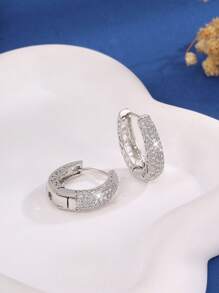 Newsoul 1pair Unique Beans Hoop Earring Ladies Jewelry For Women 925 Sterling Silver Simple And Unique Fat Moon Earring Fine Jewelry Gift For Girl Daily Dating Decor For Sisters Friendship