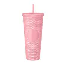 Large Capacity Double Layer Plastic Durian Smoothie Cup With Straws - Multicolor - View 8