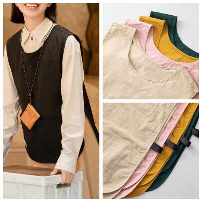 1 szt. Japoński styl kamizelka fartuch do restauracji, kwiaciarni, rzemiosła, malowania, pieczenia, fartuch unisex