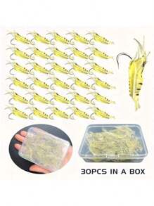 10/20/30pcs Bionic Shrimp Fishing Lure, Bionic Lure With Hook, Small Soft Shrimp Lure For Fishing - Multicolor - View 4