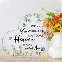 1pc, Heart Acrylic Sign In Loving Memory Of Loved One Wedding Memorial Table Sign Gifts For Ceremony And Reception Remembrance Mother Father In Law Plaque For Counter Desk Centerpiece Decor (Beautiful Style)