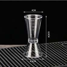 2pcs/Set 40/10CC Transparent Measuring Cup, Party Cocktail Shaker, Ounce Cup Measuring Tool, Kitchen Bar Accessories, Wedding And Birthday Supplies, Home And Party Decorations