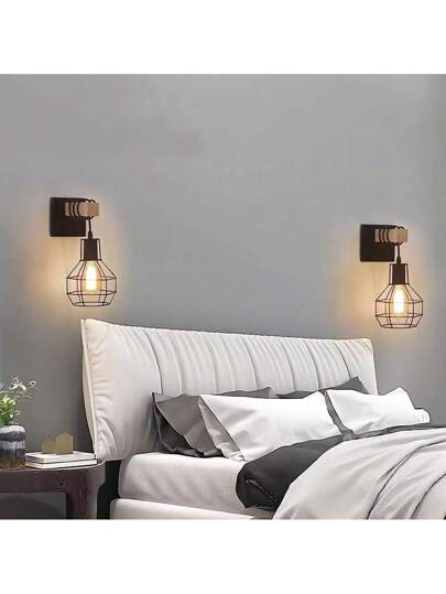 Chinese Retro Minimalist Bar/Hallway/Courtyard Creative Bedside Wand Lamp, Wooden Lighting Fixture view 7