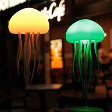 NetHong 2025 Jellyfish Hanging Light Voice Control Night Lights Atmosphere Lamp Base UK - White - View 5