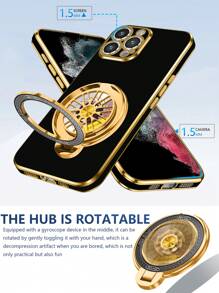 Phone Holder Case With Hidden Stand, Electroplated Anti-Drop Phone Case + Full Set Phone Case Compatible With IPhone 11/12/13/14/15/16 Pro Max, S25/S22/S23/S24+ U, A01234/54321/M12345/54321, Redmi Note 14/13/12/11 Pro 1C/A3 Etc. Waterproof Shockproof Scratch Resistant