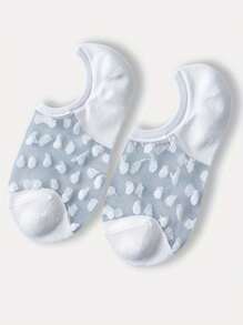 5 Double/Polka Dot Invisible Socks, Comfortable Breathable Low-Cut Boat Socks, Women's Stockings And Socks