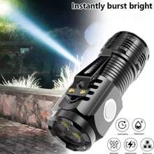 NetHong 2PACK Three-Eyed Monster Mini Flashlight Flash Super Power Waterproof Outdoor - Black - View 4