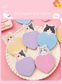 دفتر مذكرات مع صور قطط كرتونية جميلة للمكتب والدراسة، مذكرات لاصقة مريحة للحياة اليومية والتعلم، لوازم مدرسية، عودة إلى المدرسة - 7*10سم - مشاهدة 3