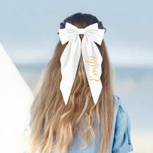 Personalized Bride Sash With Hair Bow Set Bride To Be Sash Future Mrs Sash Bachelorette Sash Bridal Shower Gift For The Bride Gift Bride To Be Gift Bachelorette Party Decorations White Hair Bow - Bride To Be Bridal Shower Gift Bridesmaid Favors - Multicolor - View 3