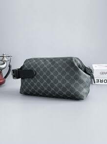 saroxi 男士大容量时尚休闲旅行腕带手拿包，高端时尚手提/腕包，工作方便，适合年轻专业人士和学生，绝佳礼物选择 - 黑色 - 查看 9