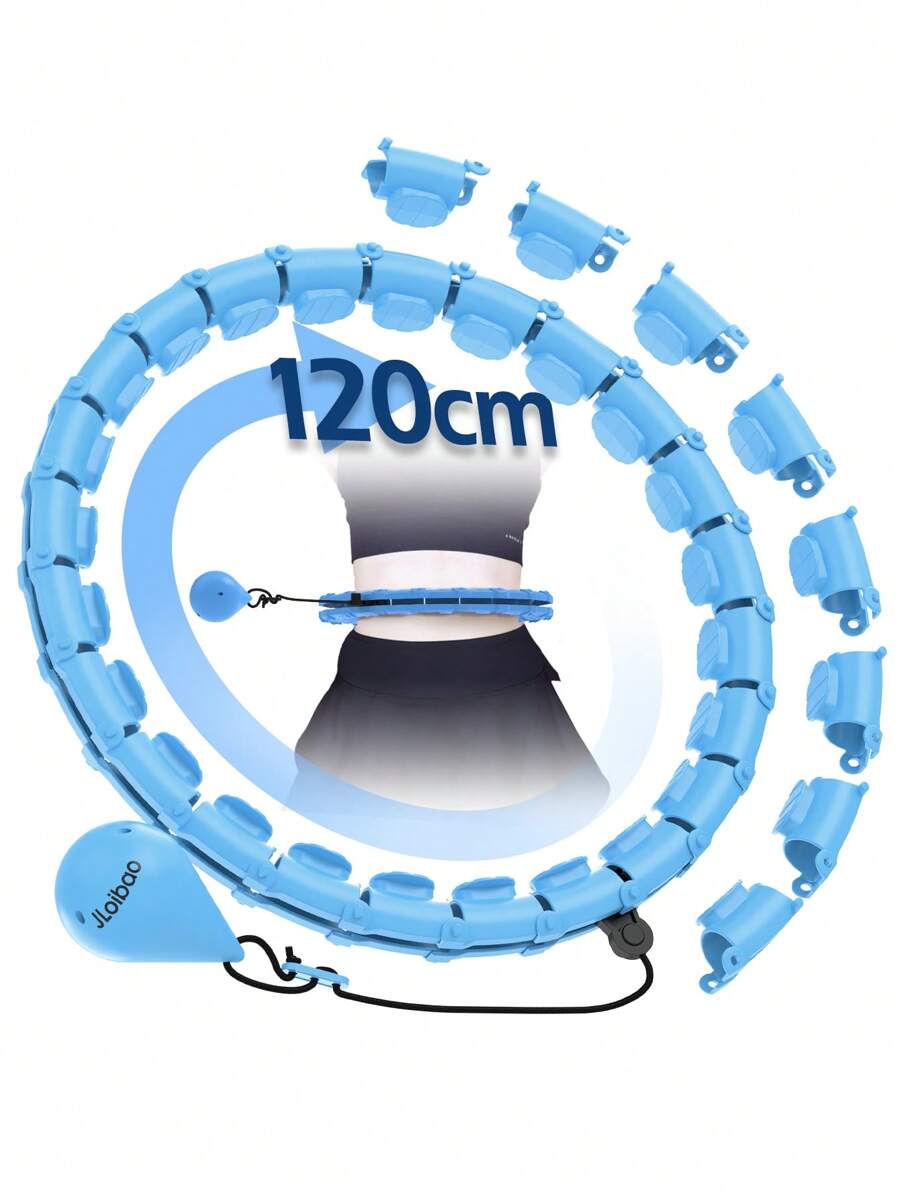 JLoibao Weighted Circle With 24 Links For Adults Weight Loss, Fitness Hoop Plus Size, For Women Smart Exercise Equipment - Blue - View 1