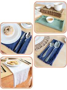 1 Servilleta de lino bordada personalizada. Servilleta de lino (con bordes con flecos), lavable a máquina, perfecta para fiestas de primavera y Pascua. También adecuada para decoraciones de Halloween y decoración de otoño. Servilletas personalizables disponibles. - Multicolor - Ver 5