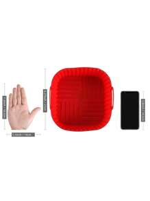 1/2Pcs,Air Fryer Silicone Baking Pan Household High Temperature Resistant Silicone Steam Pan Pan Mat Baking Cake Special Mold - Multicolor - View 3