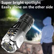 NetHong 2PACK Three-Eyed Monster Mini Flashlight Flash Super Power Waterproof Outdoor - Black - View 3