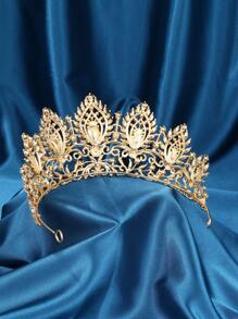 Tiaras de boda altas para novia, coronas de reina grandes con circonita cúbica de grado 5A, diadema de novia de princesa, gran corona de concurso para mujer, accesorio para el cabello con cristales plateados - Multicolor - Ver 11