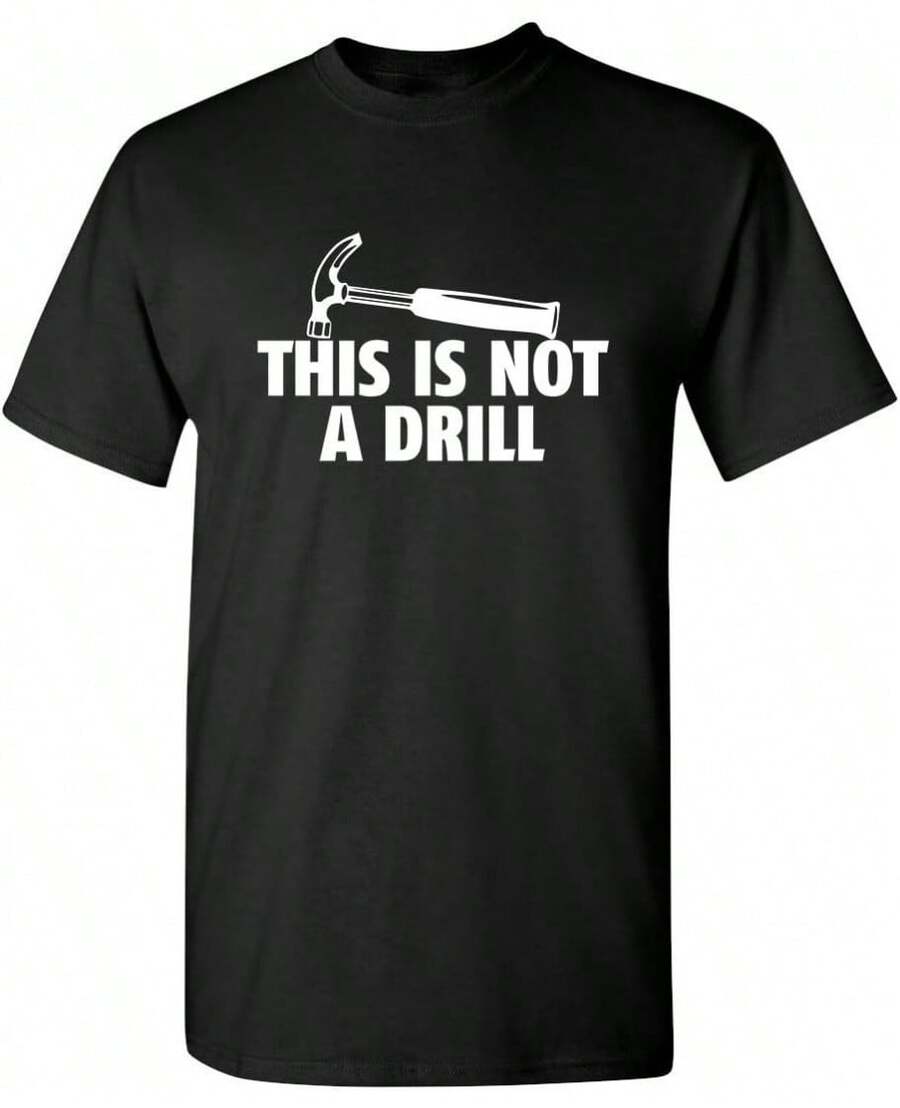 Esto no es una broma, camiseta gráfica divertida y sarcástica. - Negro - Ver 1