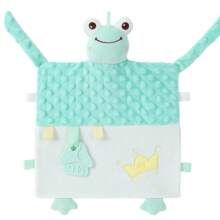 可定制名字刺绣个性化婴儿舒适毯、柔软毛绒婴儿奶嘴、口水围兜、咀嚼和摇铃出牙安全毯，适合睡眠 - 彩色 - 查看 8