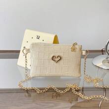 Torba na ramię ze skóry PU z haftowanym wzorem serca, mała kwadratowa torebka typu crossbody dla dziewcząt - A - Zobacz 11