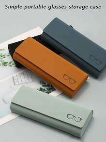 随机颜色皮革复古防压近视光学老花镜收纳盒 - 彩色 - 查看 5