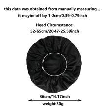 1PC Custom-Made Soft Satin Imitation Hair Sleeping Cap Wide-Brimmed High Stretch Hood Beauty Shower Cap Hair Care Hair Care Cap Women Care Satin Nightcap Gifts