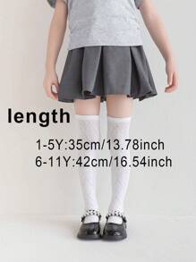 1 Pair Kids Thin Knee-High Socks,Princess Design Leg Warmers,Versatile Mesh Long Stockings For Girls, Spring/Summer
