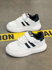 Zapatos blancos pequeños generales para niños y niñas, zapatos escolares de pizarra, zapatos deportivos casuales para estudiantes, zapatos deportivos blancos para actividades al aire libre, antideslizantes, zapatos para correr