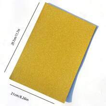 1pc/5pcs/10pcs Random Color Non-Shedding Gold Powder Paper, Glitter Paper, A4 Cardboard, Children DIY Craft Material, Atmosphere Decor