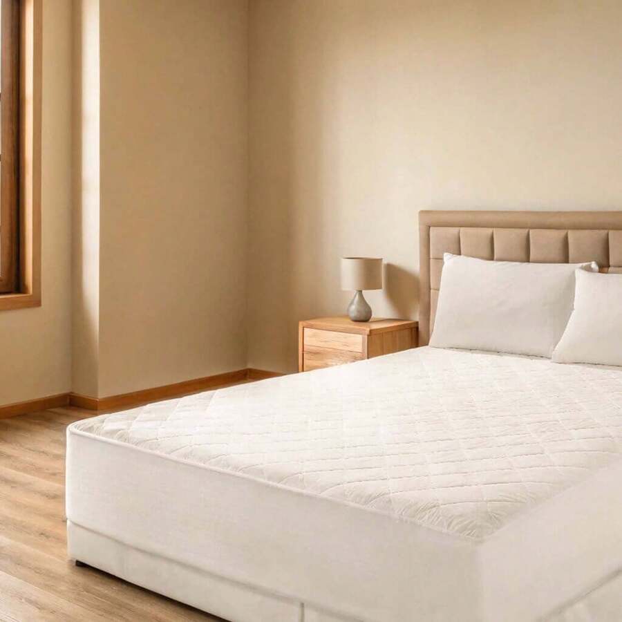 Naturals Protector de colchón acolchado Naturals - 100% PES - ✅ Entrega 2-5 días ✅ - Ajustable - Suave, transpirable y duradero - Cama 90/105/120/135/140/150/160/180/Cuna 60x120 cm - Cubre Colchón