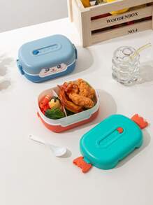 2025 New Style Kid's Cartoon Bento Box Baby Food Container Divided Plate Lunch Box Microwave Safe Student Mealtime Tray - Multicolor - View 1