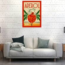 1 幅无框海报墙艺术复古卡通果汁海报和印刷饮料帆布画俱乐部酒吧商店家居装饰 - 彩色 - 查看 5