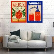 1 幅无框海报墙艺术复古卡通果汁海报和印刷饮料帆布画俱乐部酒吧商店家居装饰 - 彩色 - 查看 10