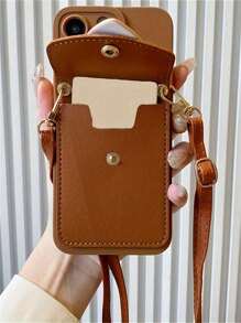 全新可爱斜挎挂绳项链带卡夹硅胶手机壳适用于 iPhone 16 15 14 11 12 13 Pro Max X XR 14 15 16 Plus 3D 心形防震保险杠保护套