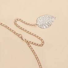 1pc Fashionable Vintage Style Gold Leaf Decor Waist Chain Belt For Dress/Gown - Gold - View 5