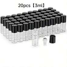 1ml/2ml/3ml 玻璃滾珠瓶，香水/精油試用小瓶，透明玻璃瓶，適用於工作、旅行及其他場合，噴霧瓶，迷你香水 - 彩色 - 查看 20