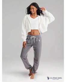 U.S. Polo Assn. Womens Sweatpants Joggers, French Terry Lounge Pants For Women - Than cây thạch nam - Xem 2