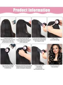 36pcs Self-Adhesive Hair Rollers Set For Different Hair Lengths, Heatless Curlers With Clips As Diy Hair Styling Tool
