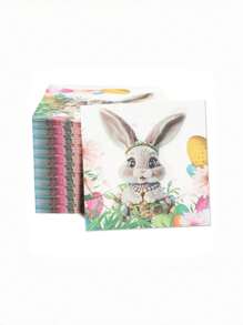 20pcs/40pcs/60pcs 2-Ply Soft Easter Bunny Printed Lunch Napkins, 33cm X 33cm Paper Napkins For Party, Disposable Hand Towels, Decorative Paper, Birthday Graduation Wedding Anniversary