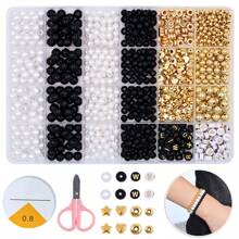 1pc DIY Pearl Letter Bead Mixed Beads Bracelet Jewelry Making Kit - Multicolor - View 1