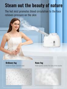 K·SKIN KSKIN Home Use Portable Face Steamer Beauty Face Sprayer Spa Steamer Nano Facial Steamer - EU C Type Plug(220-240V) - View 6