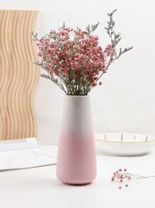 1Pc Pink Ceramic Vase, Ceramic Flowers Vase Modern Style For Modern Table Shelf Home Decor Centerpieces Wedding Party Artificial Decorative Vase Back To School Room Decor School Supplies Flower Vase Glass Vase